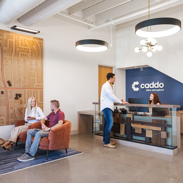 Reception With Models - Caddo Office Reimagined